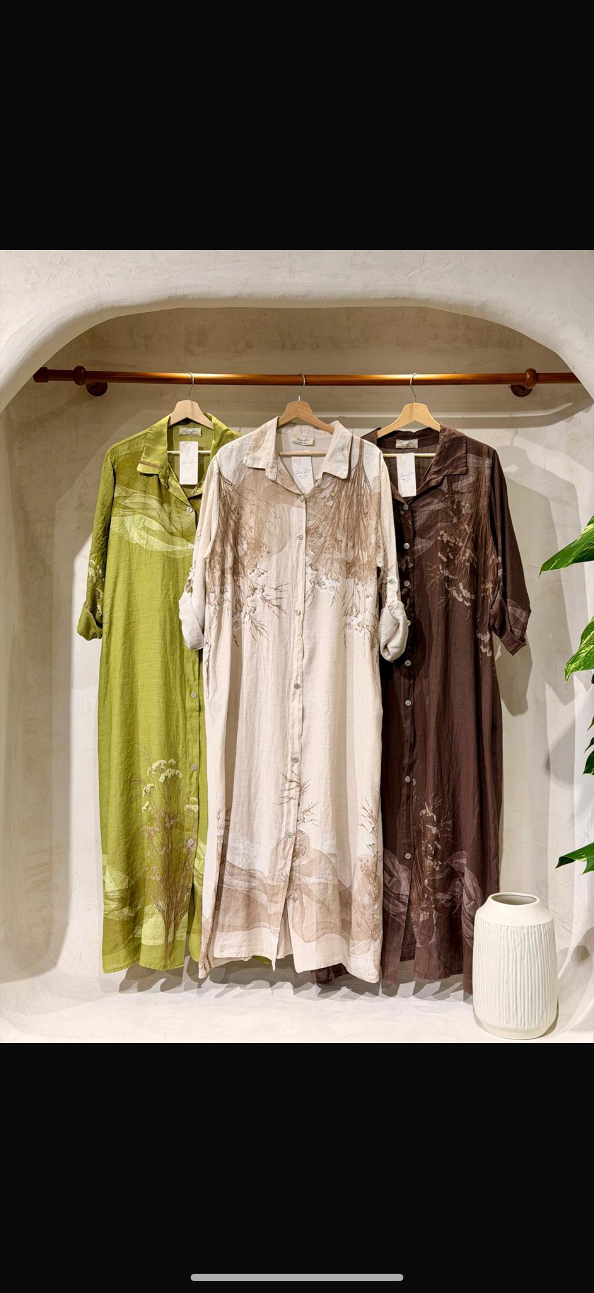 Linen dress one size