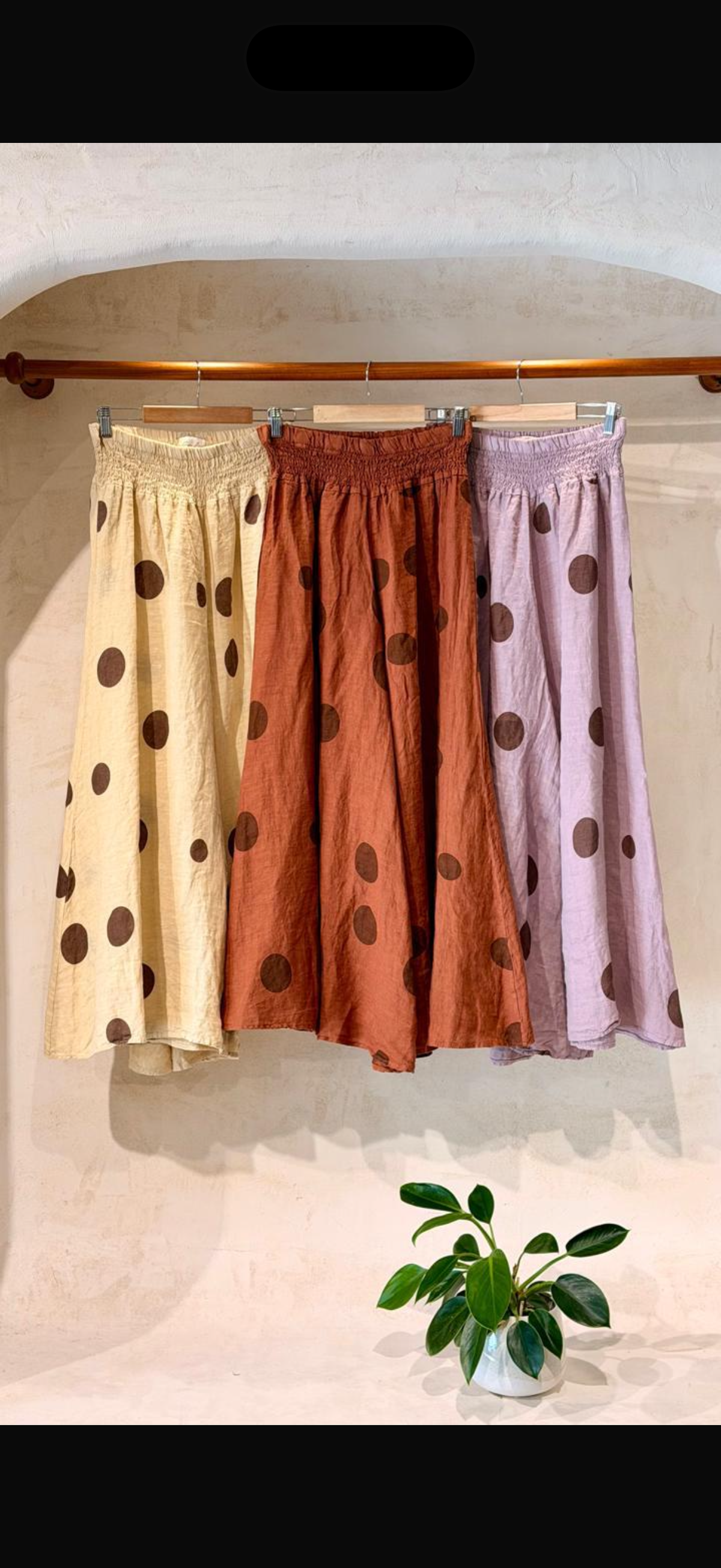 Linen Polka dot set