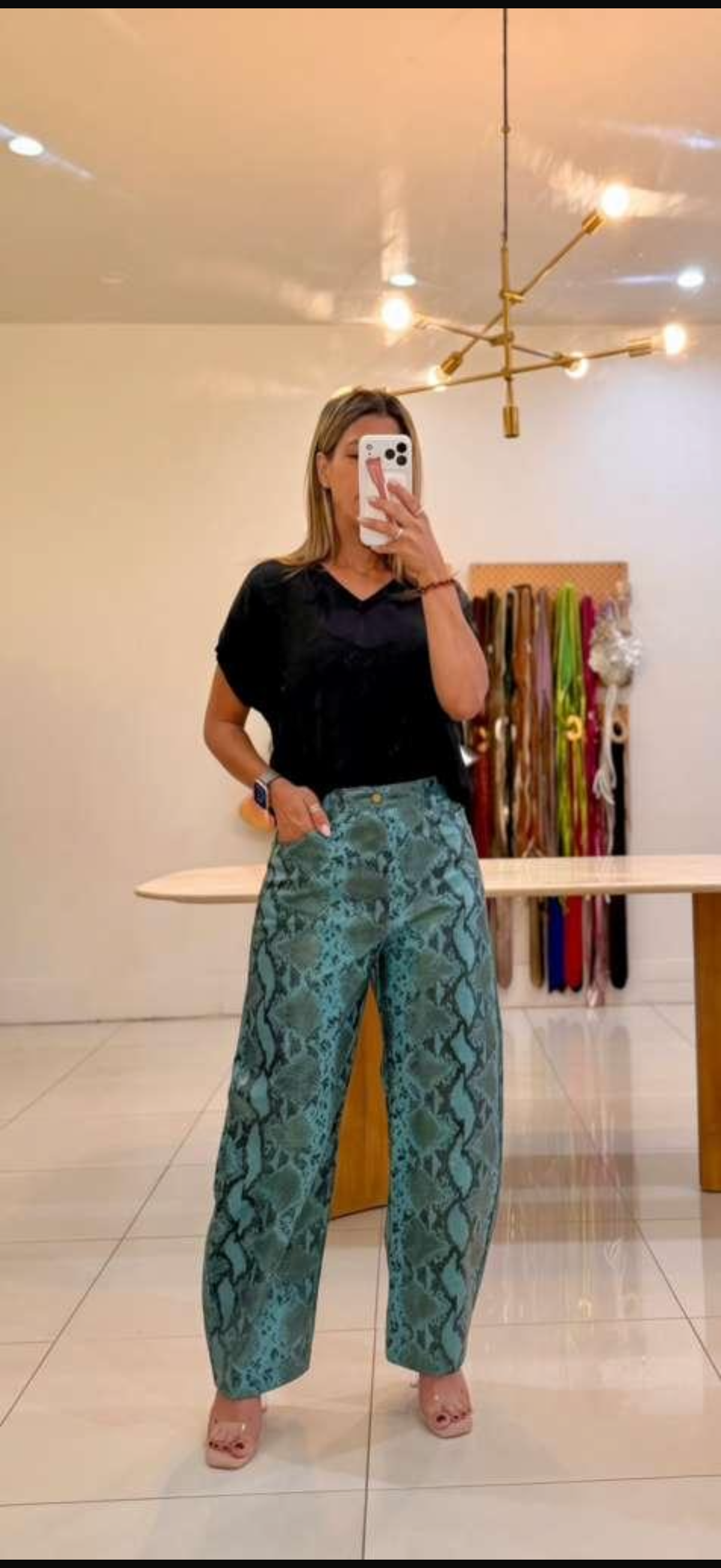 Reptil barrel pants made in Italy