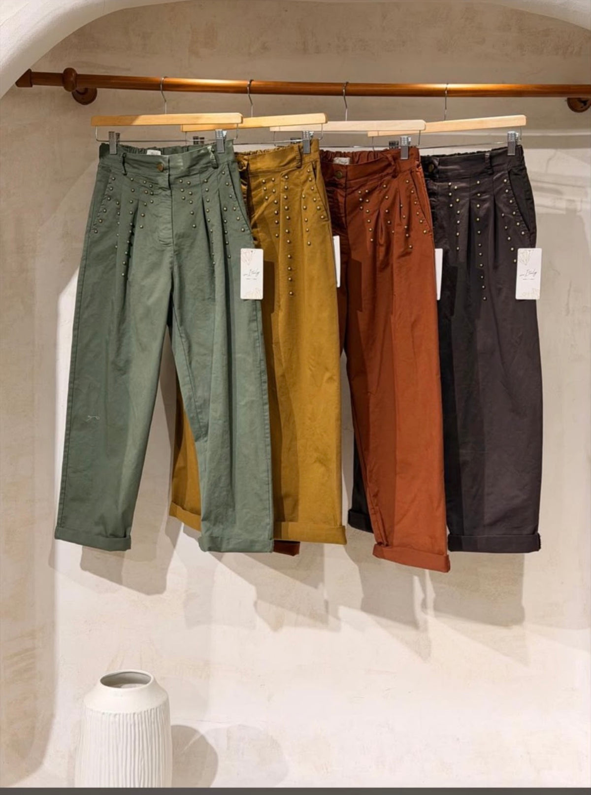 Barrel pant made in Italy