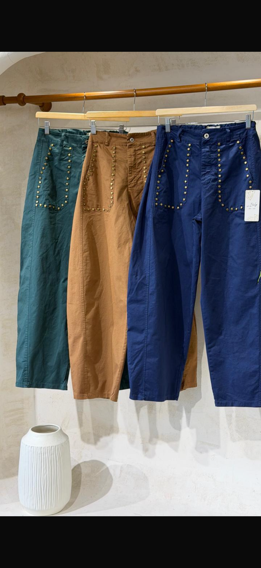 Barrel pants made in Italy