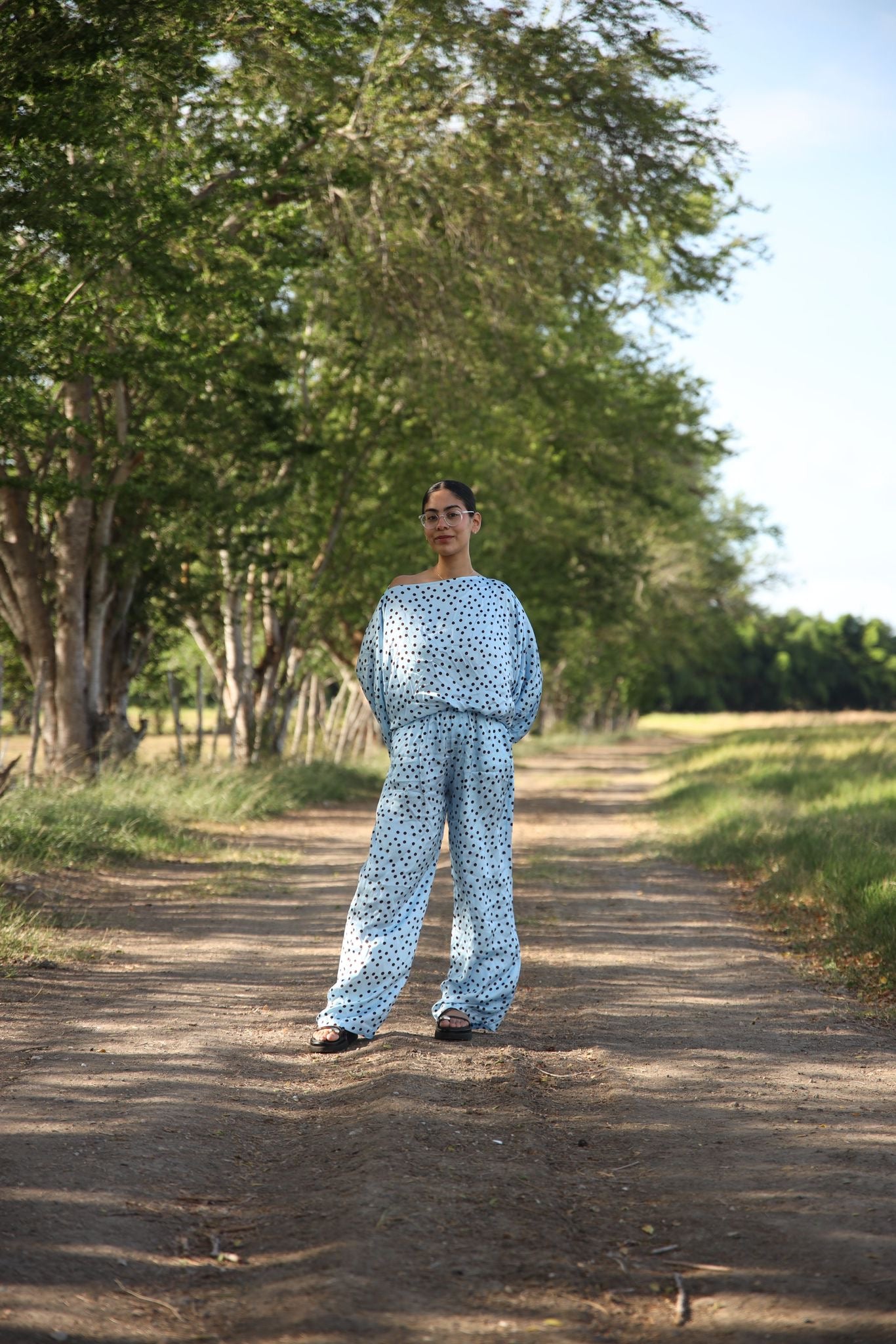 Polkadots set blouse and pant