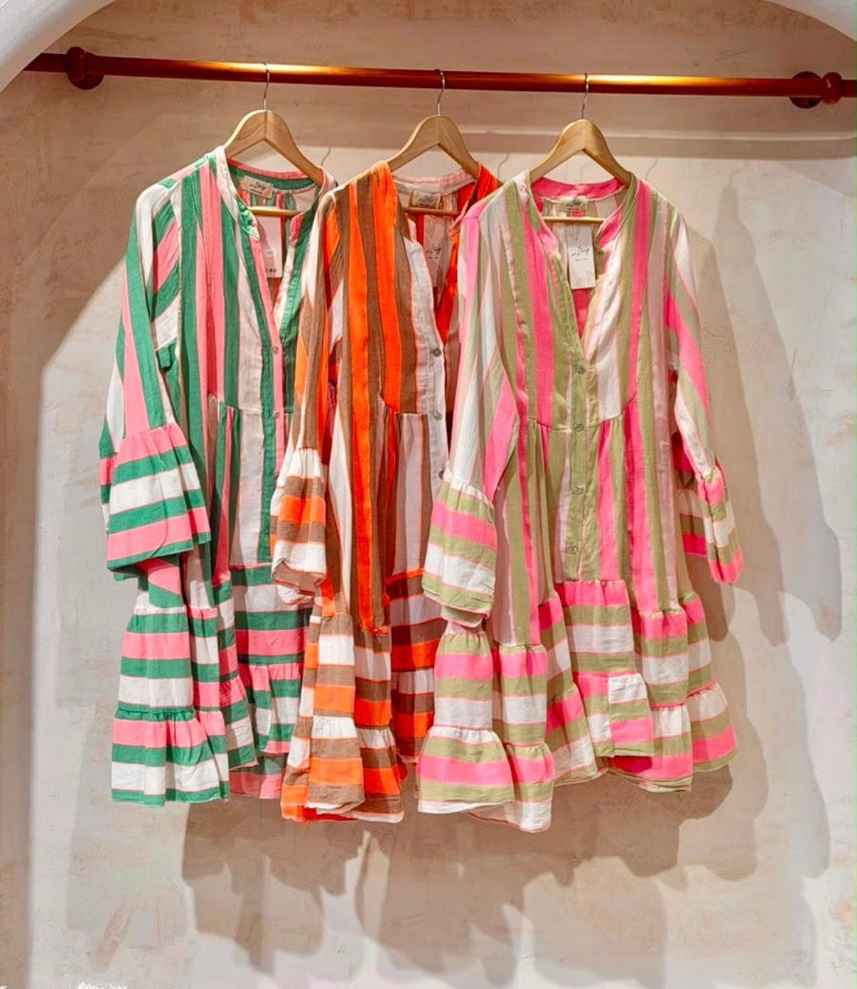 Short linen dress one size