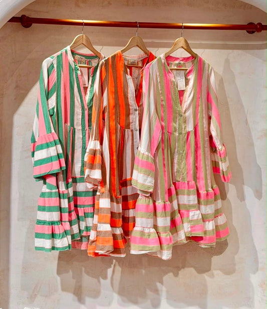 Short linen dress one size