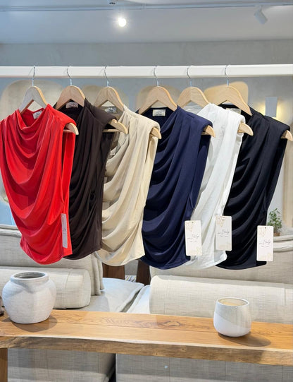 Italian shoulder pad blouse
