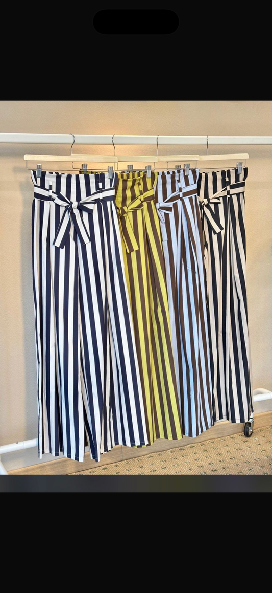 Stripe pants one size