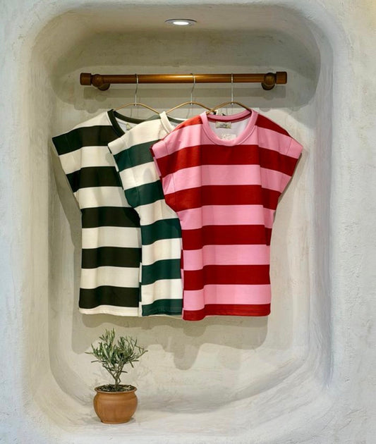 Stripe one size Blouse