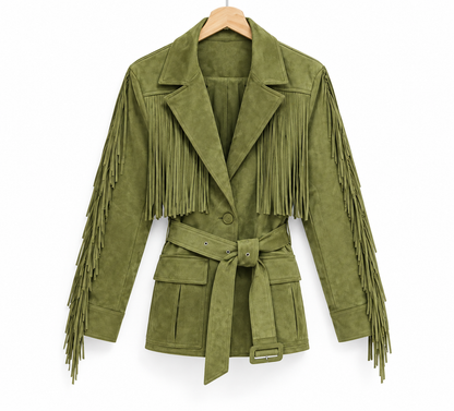 Suede jacket one size made in Italy