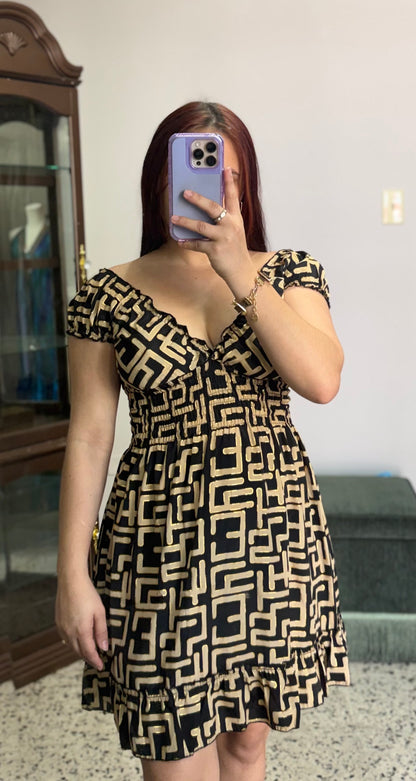 Vestido Golden Maze