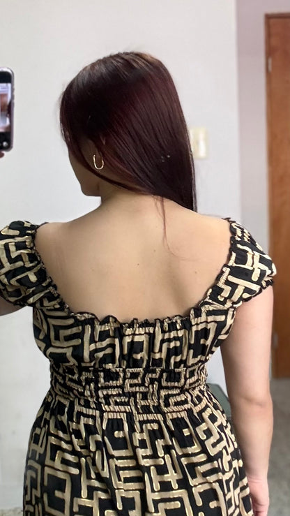 Vestido Golden Maze