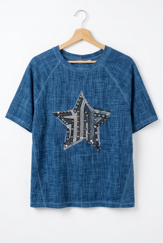 Star blouse made in Italy one size