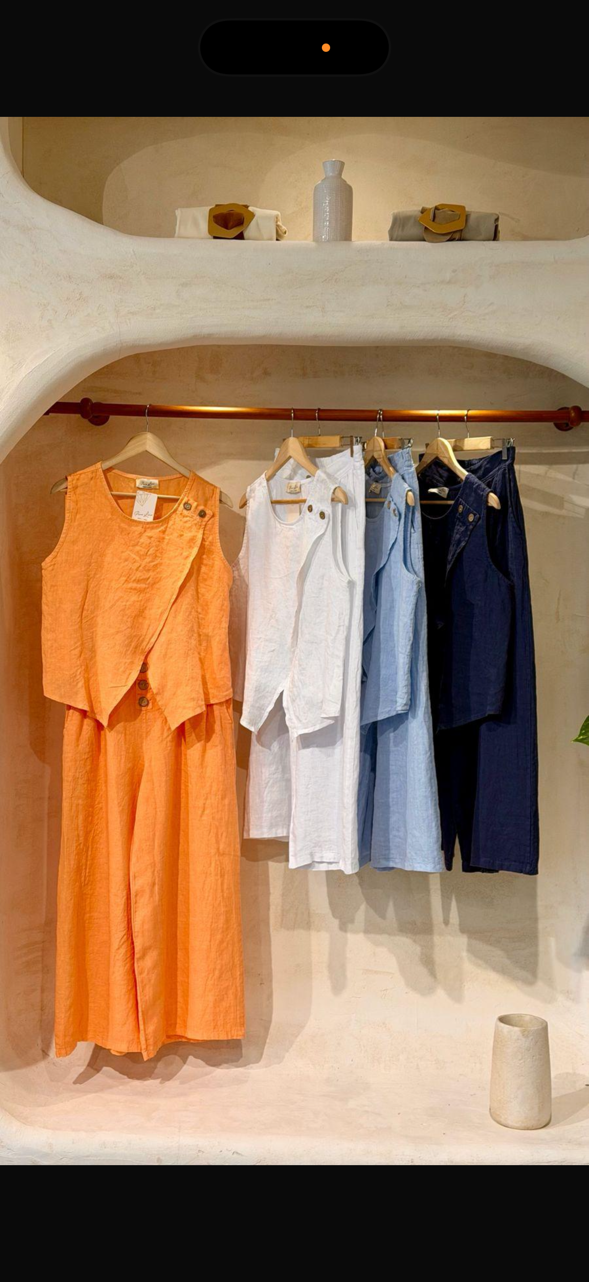 Linen pant and blouse set