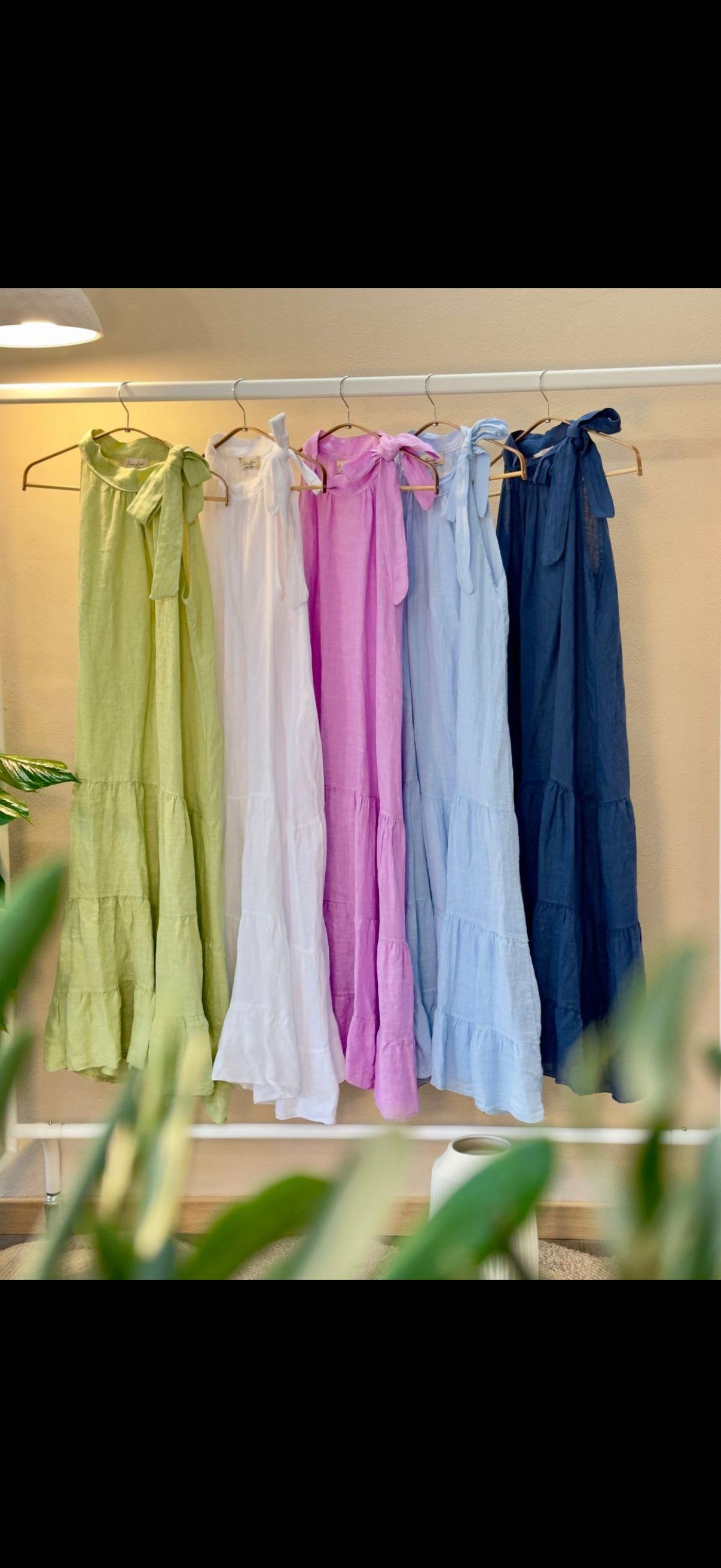 Linen spring dress
