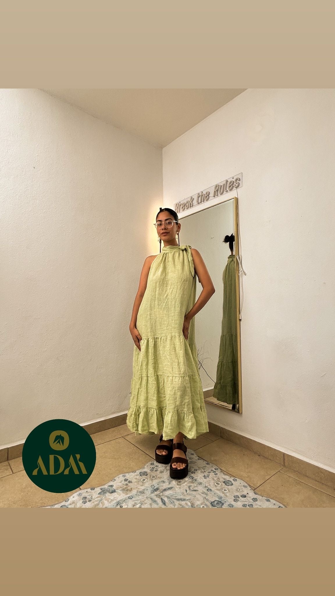 Linen spring dress