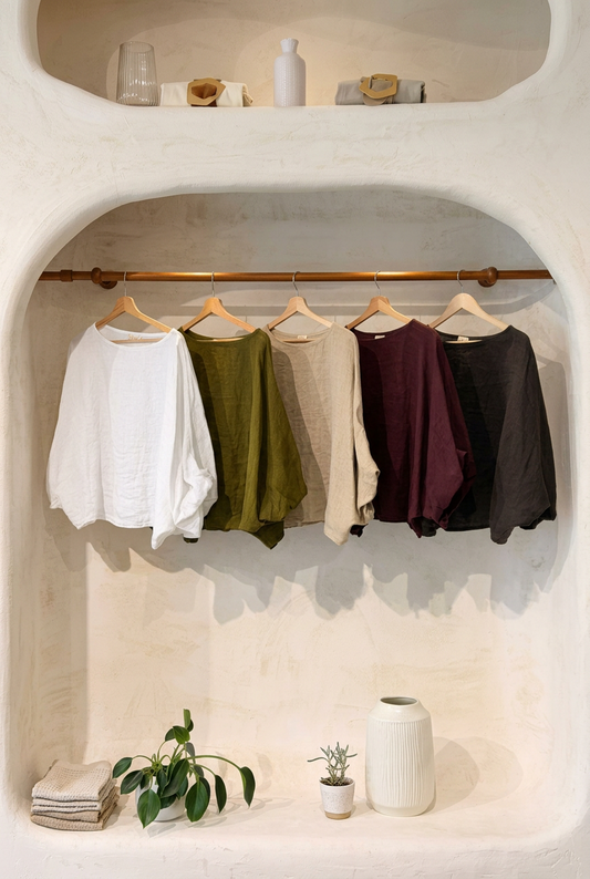 Blouse made in Italy linen