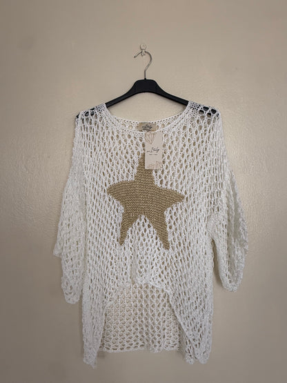Star blouse made in Italy one size