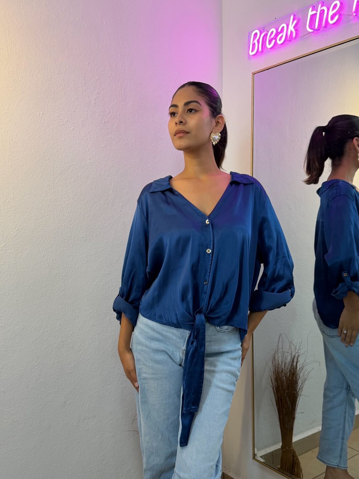 Satin Blouses made in Italy one size