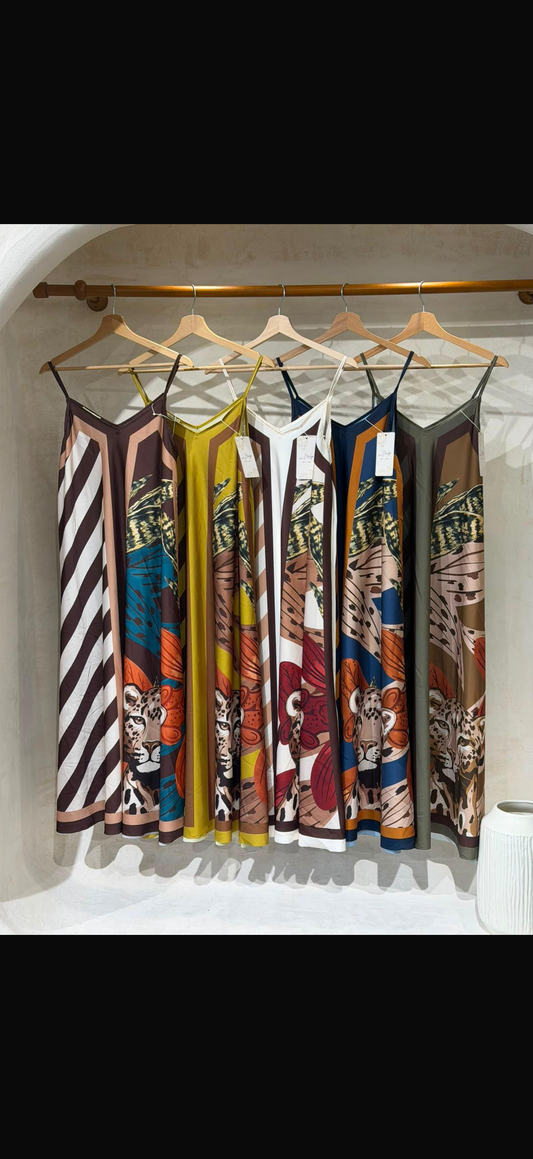 Satin dress one size made in Italy