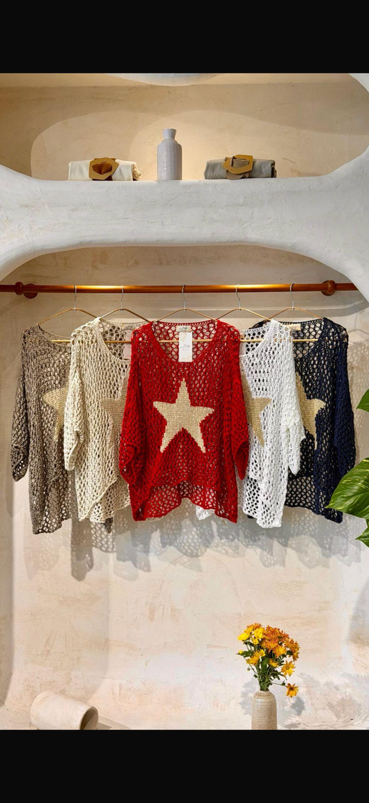 Star blouse made in Italy one size