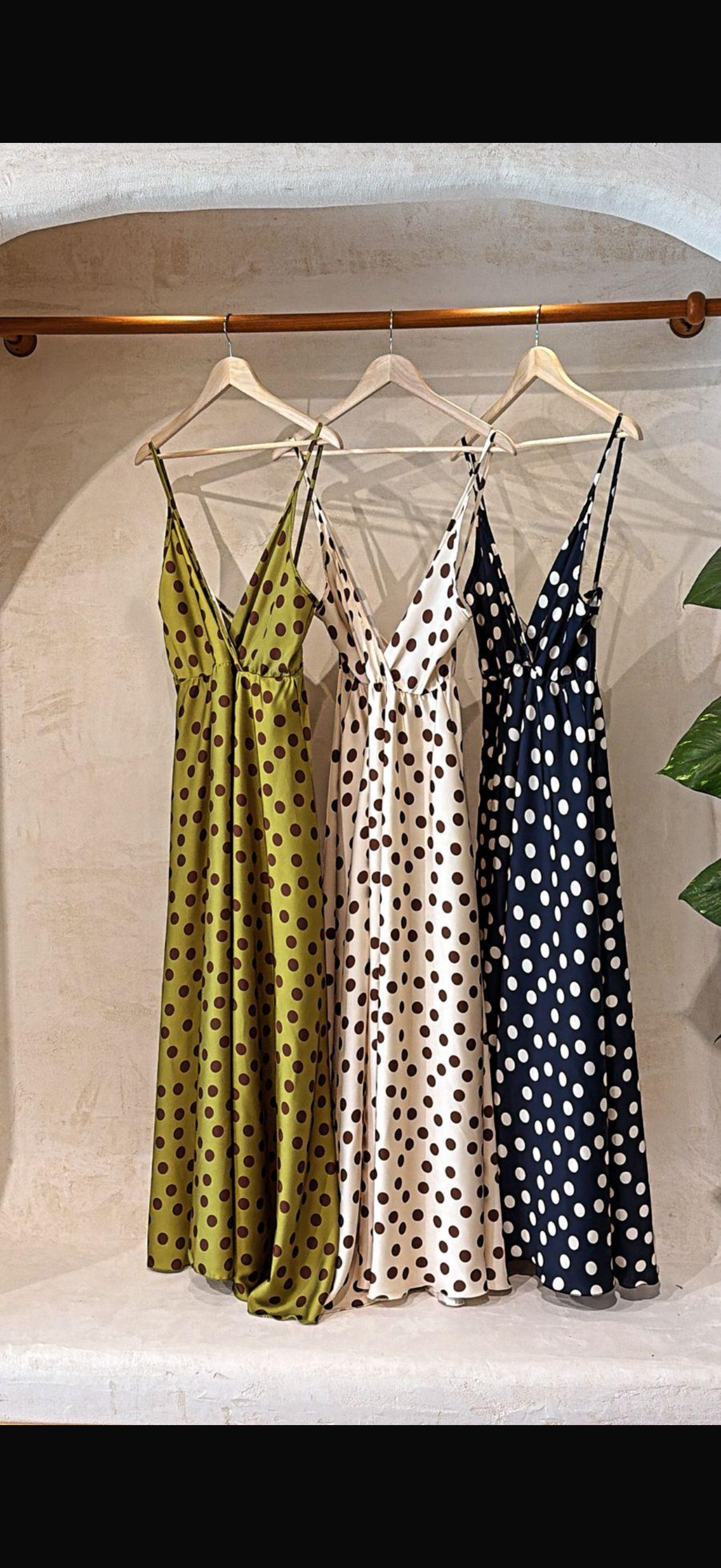Polka dot fine dress one size