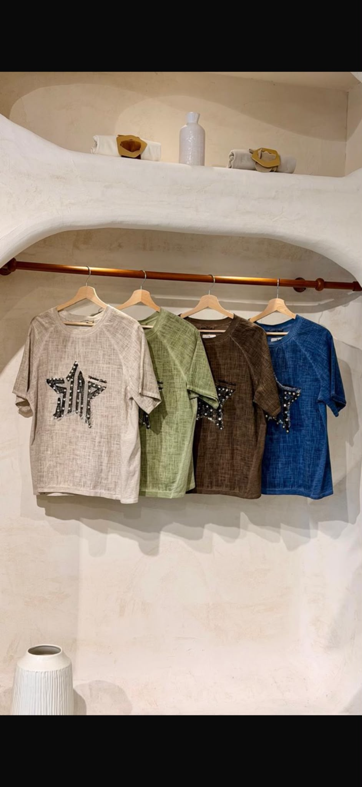 Star blouse made in Italy one size
