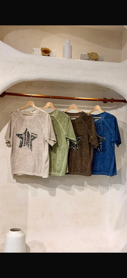 Star blouse made in Italy one size
